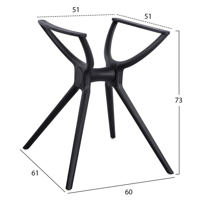 Picior masa FRENCH pentru blat 80x80 cm