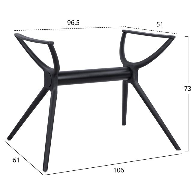 Picior masa FRENCH pentru blat 120x80 cm