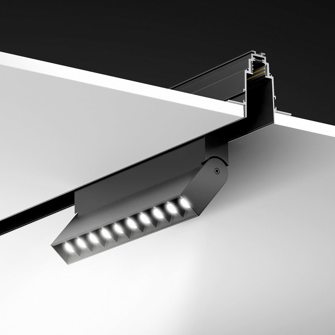 Proiector orientabil pentru sina magnetica BAZIS POINT LONG 27CM 20W