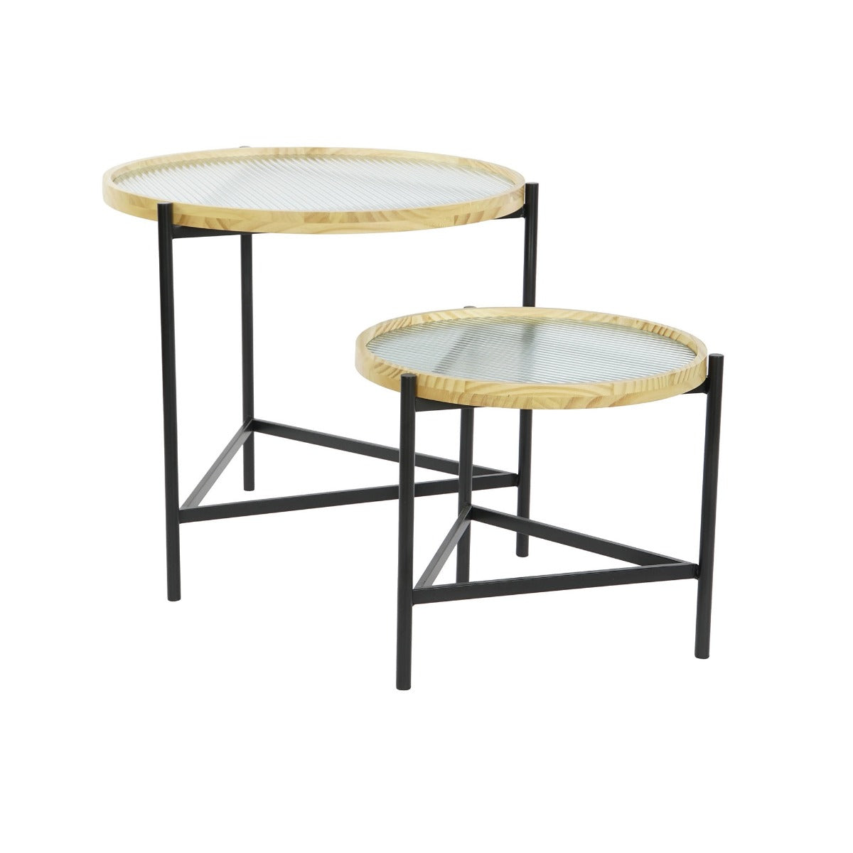 Set 2 masute de cafea BENTO Ø47x40/62x55 CM