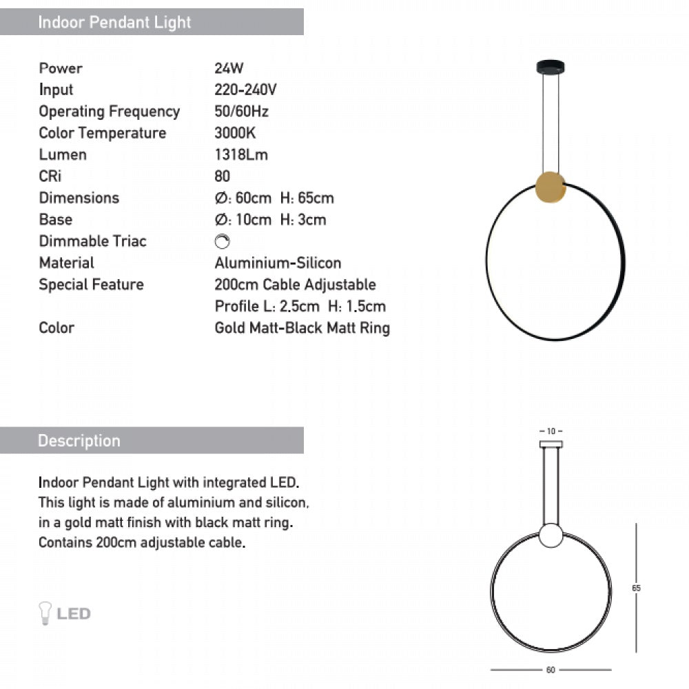 Lampa suspendata dimabila BERGOT