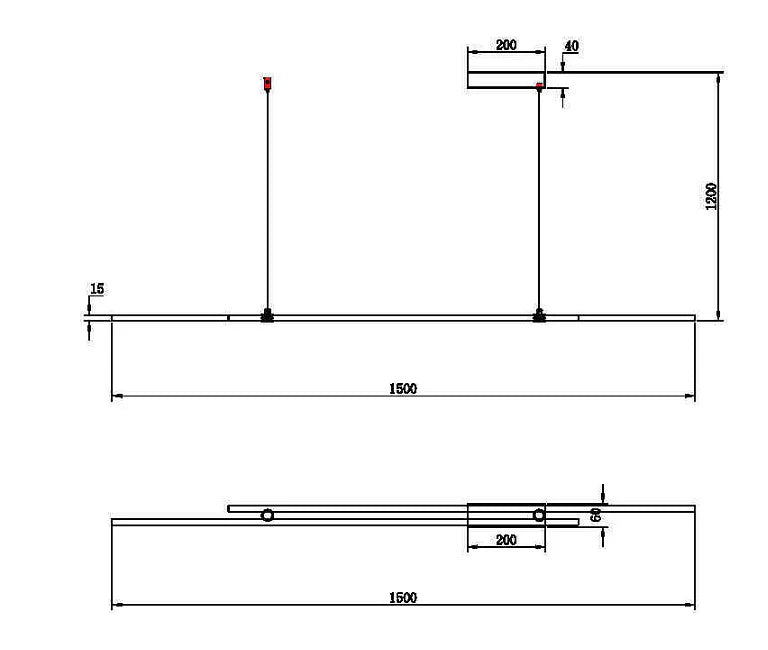 Lampa suspendata BERLUTO DOUBLE 150CM