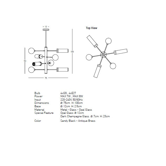 Lampa suspendata BERTRIX