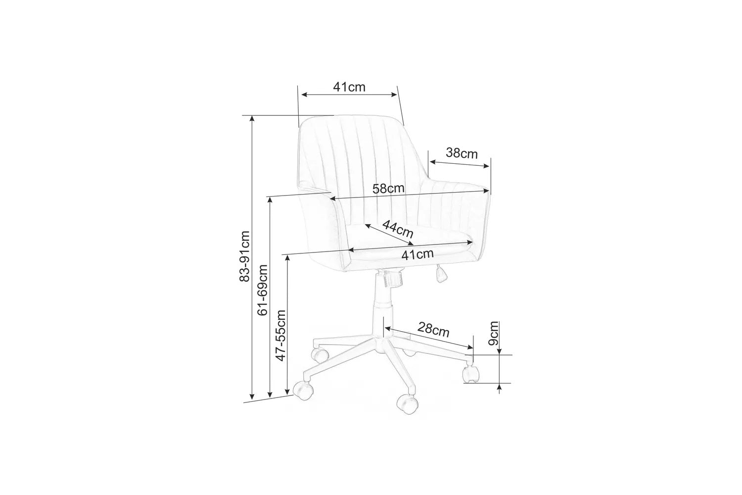 Scaun de birou BETYS VELVET