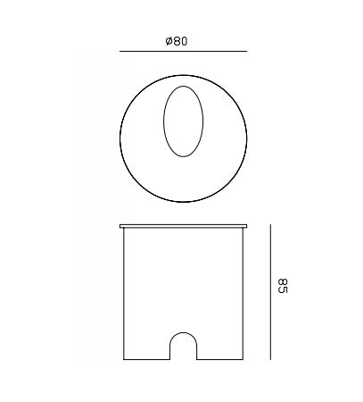 Aplica de perete incastrata MONI ROUND