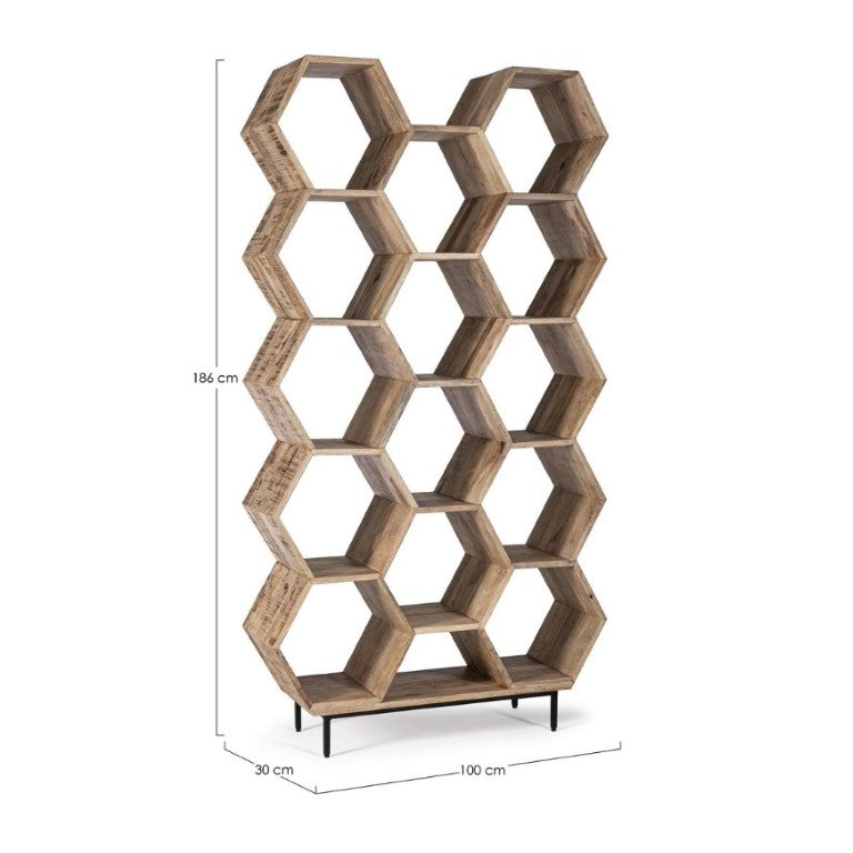 Bibliotecă WAHID 100 x 30 x 186 CM