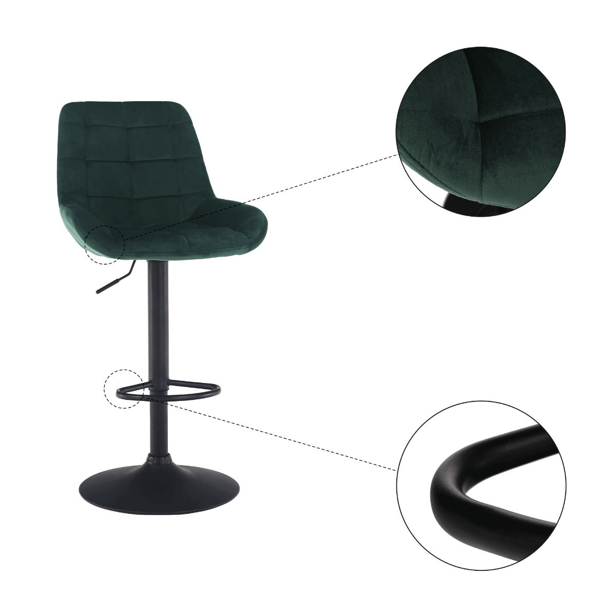 Scaun de bar BRASNOW H60/78 CM