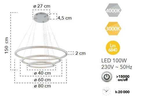 Lampa suspendata BRYE 3
