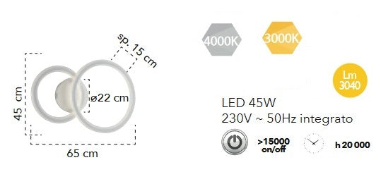 Plafoniera / Aplica de perete BRYE 2