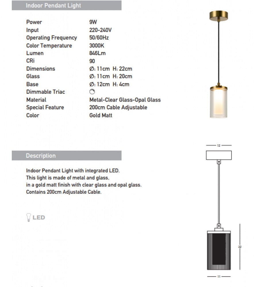 Lampa suspendata dimabila CALIS