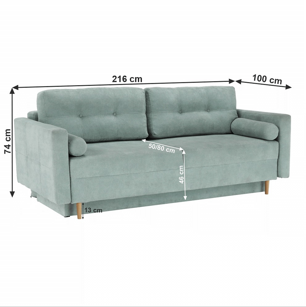 Canapea extensibila 3 locuri CAMELAS 216 CM