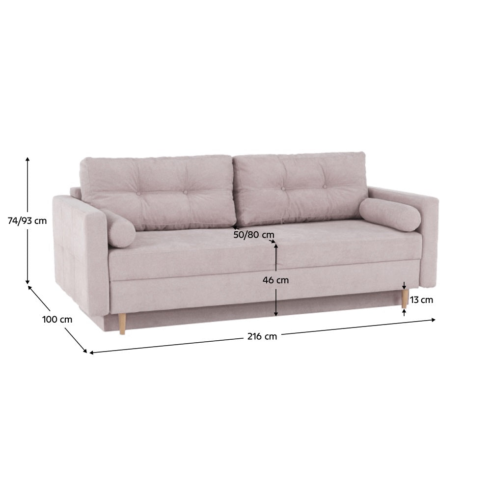 Canapea extensibila 3 locuri CAMELAS TEX 216 CM