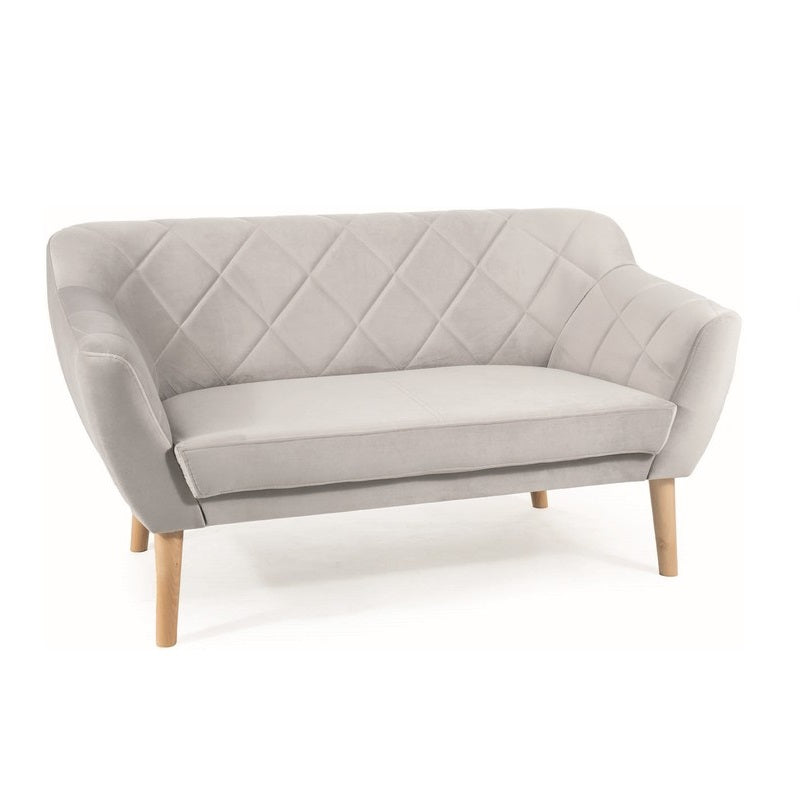 Canapea 2 locuri CARLA VELVET - BEECH 140 CM