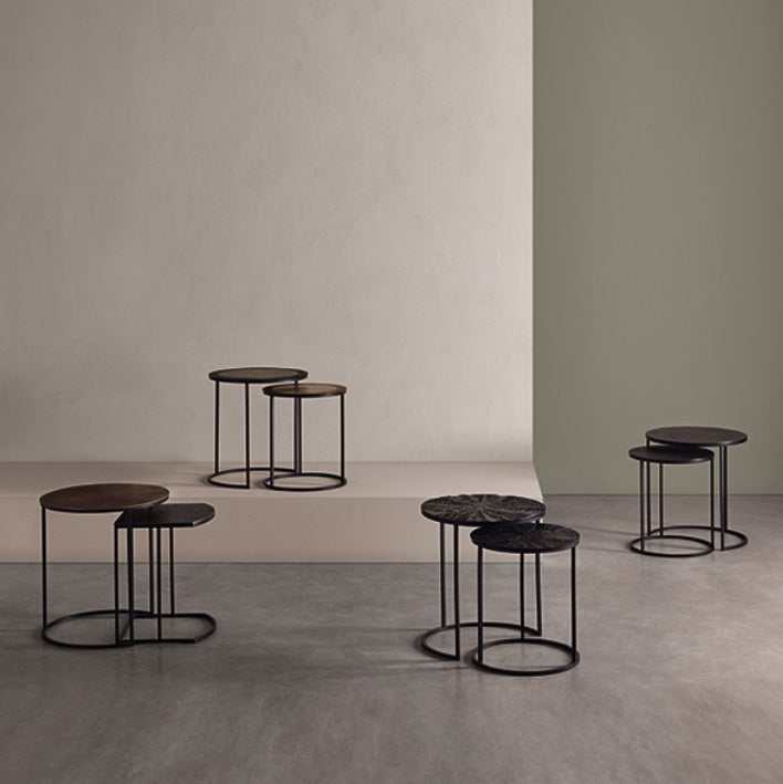 Set 2 masute de cafea VELDA Ø49/41 x 52/46 CM