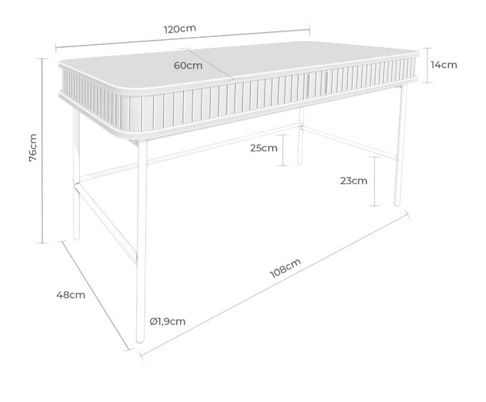 Birou CASNEL 120 x 60 CM