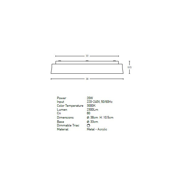 Plafoniera dimabila CELBRIA