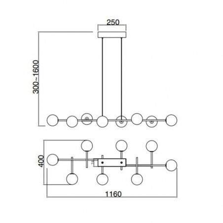 Lampa suspendata CELY 8
