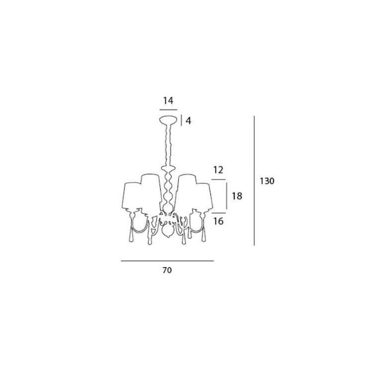 Lampă suspendată CHARLOTTE 6L