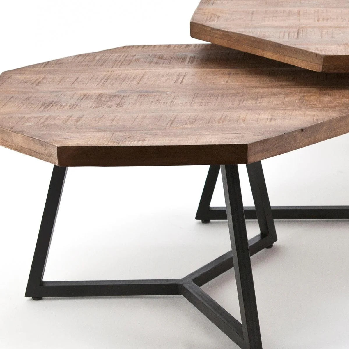 Set 2 masute de cafea CLESAK WOOD 60/76 CM