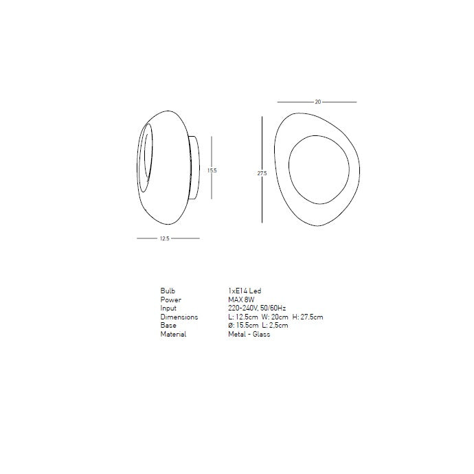 Aplica de perete CLOMELY CHROME
