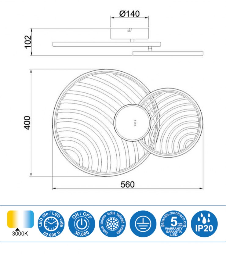 Plafoniera/ Aplica de perete COLAGE 2
