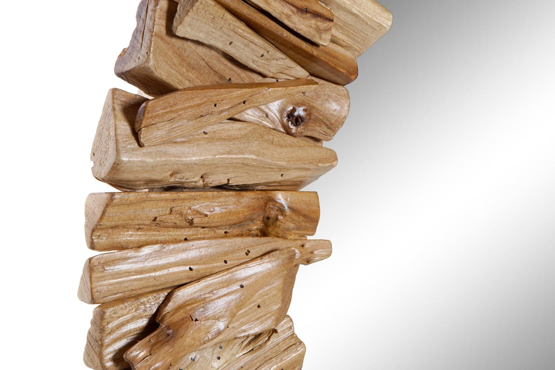 Oglinda de perete COREY NATURAL Ø60 CM