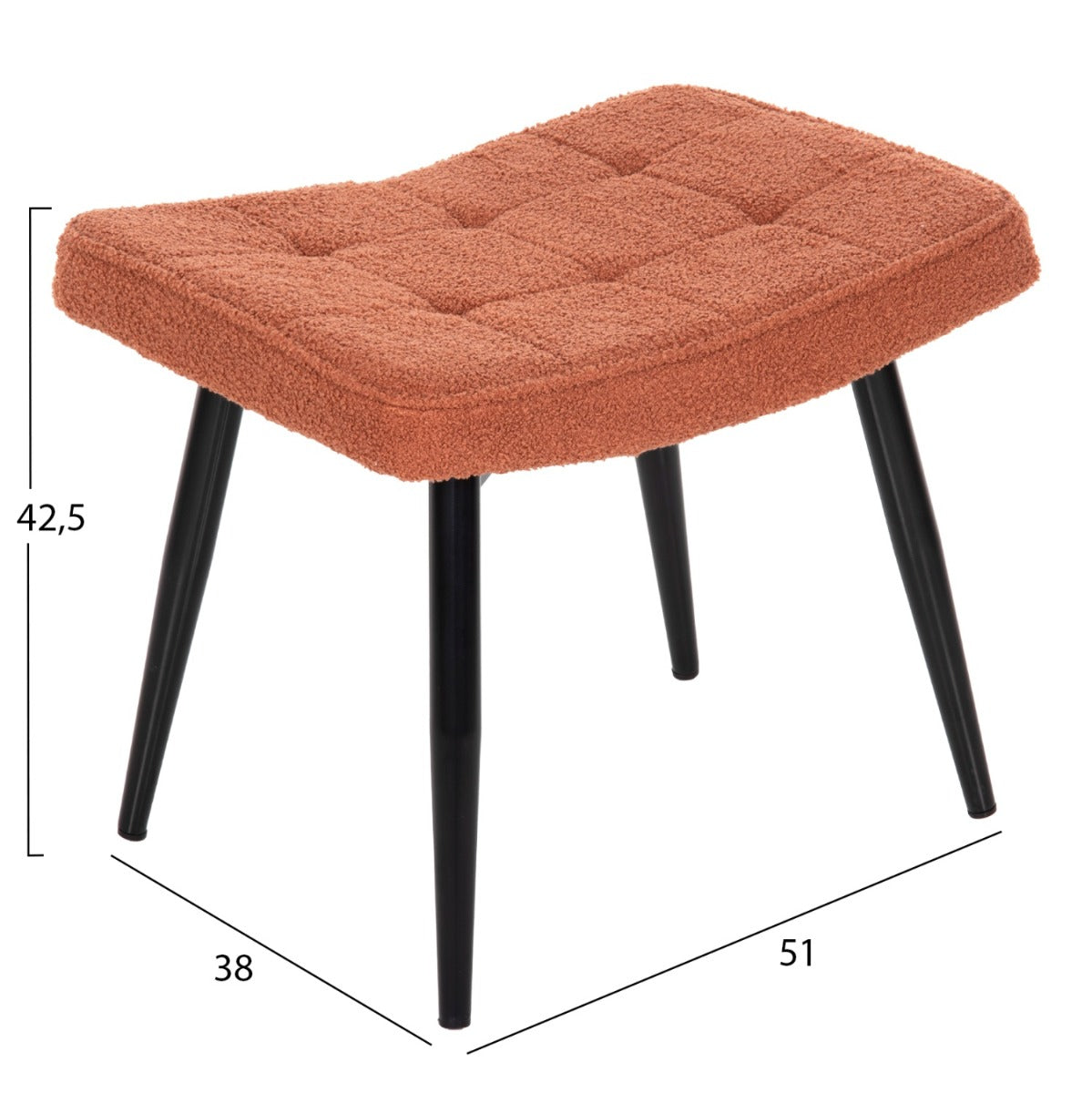 Fotoliu cu taburet CORONA BOUCLE