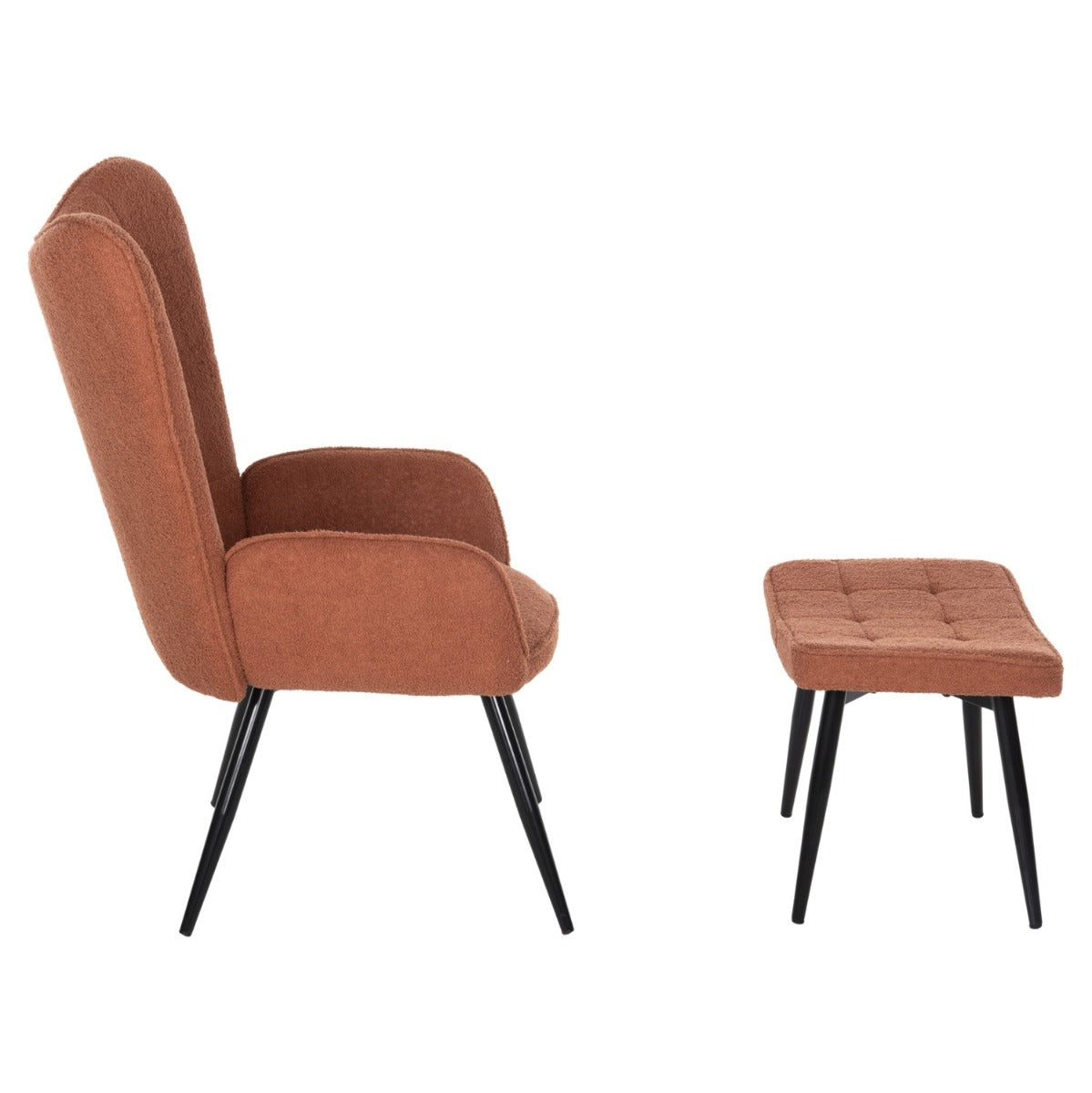 Fotoliu cu taburet CORONA BOUCLE