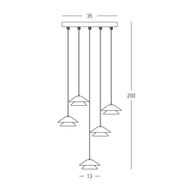 Lampa suspendata NODERIS Ø35 cm