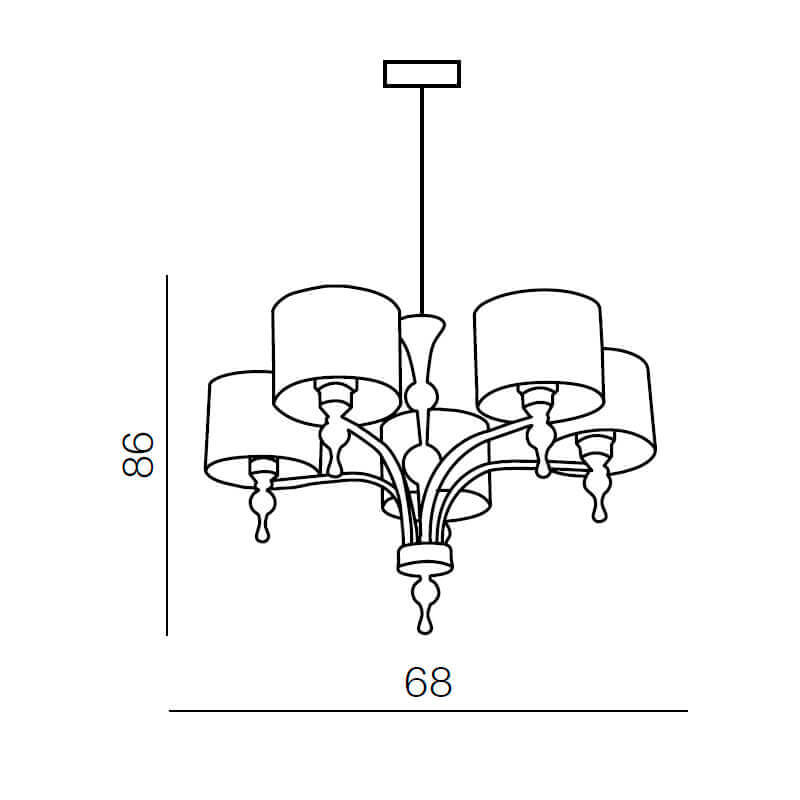 Lampa suspendata CREST 5L