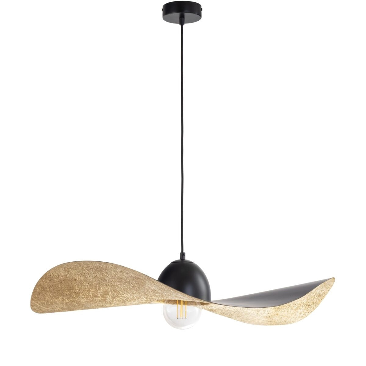 Lampa suspendata CYRILA BLACK/GOLD