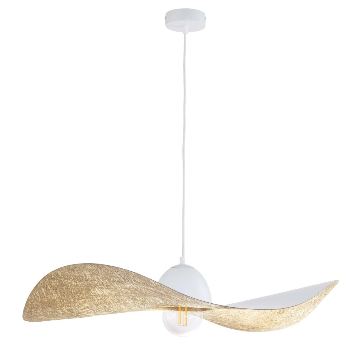 Lampa suspendata CYRILA WHITE/GOLD