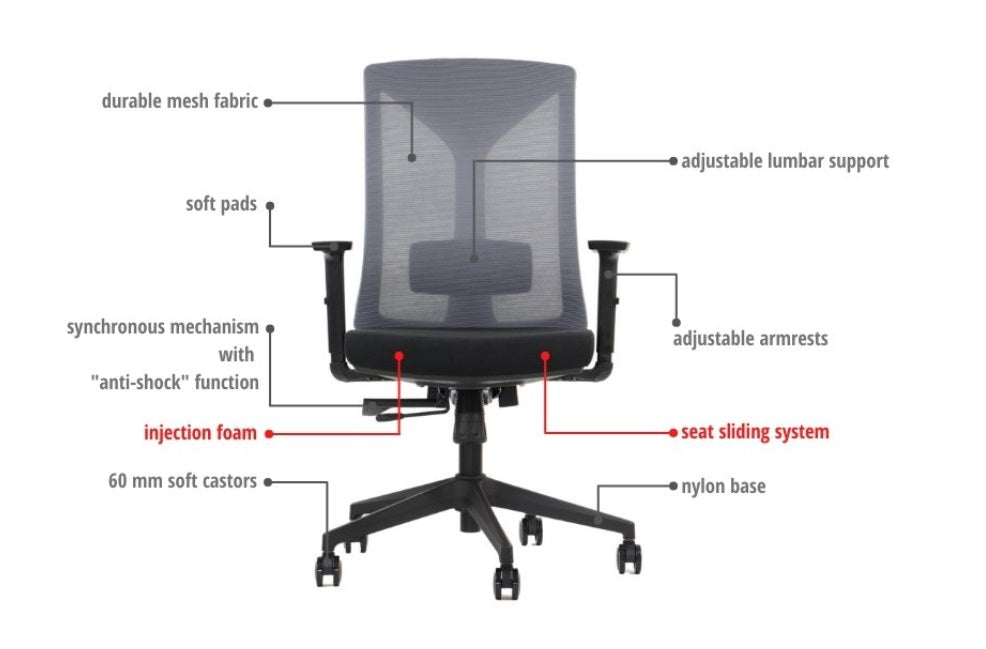 Scaun de birou CYRON BLACK LEG