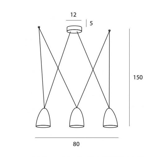 Lampă suspendată Dalis 3