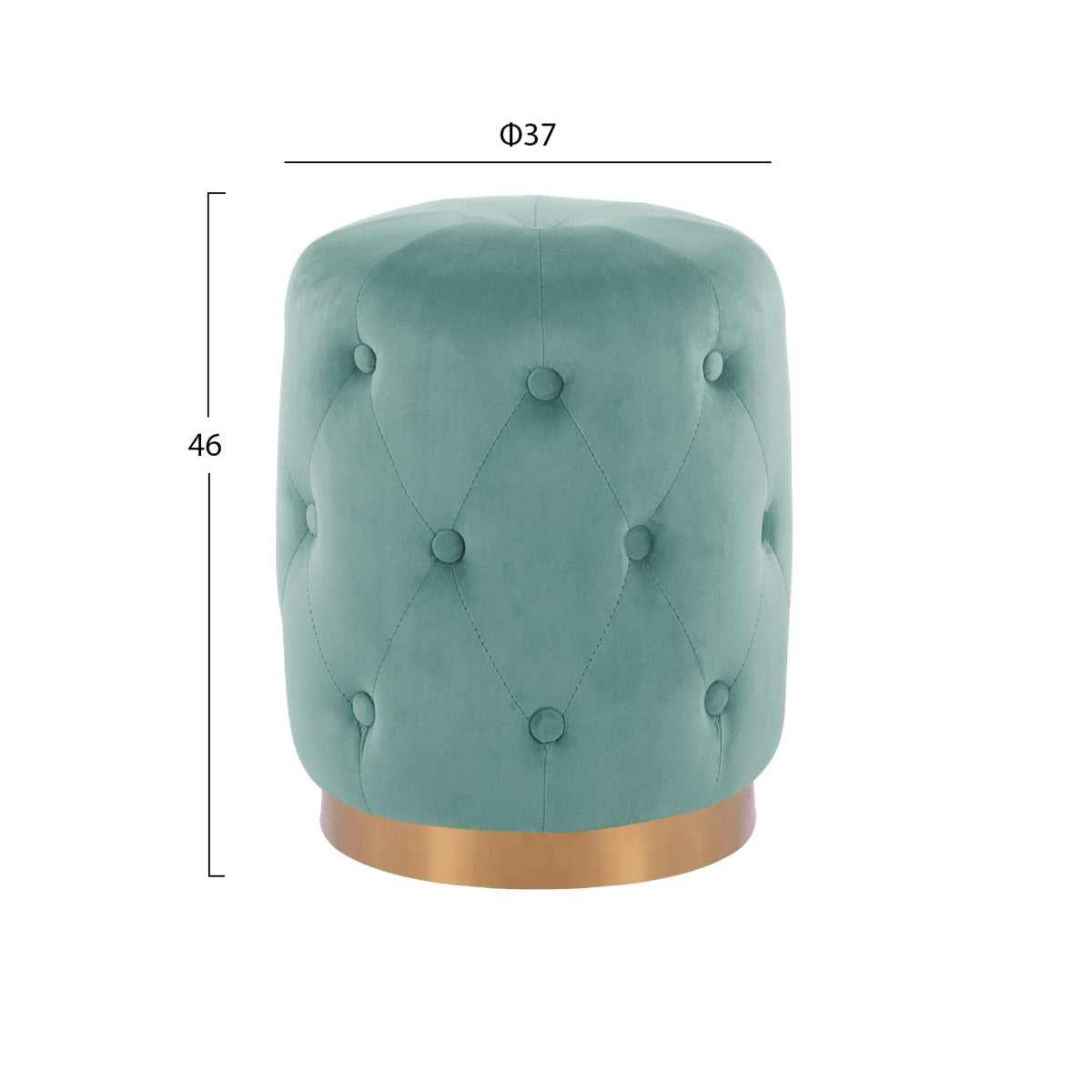 Taburet DARBY VELVET Ø37 CM