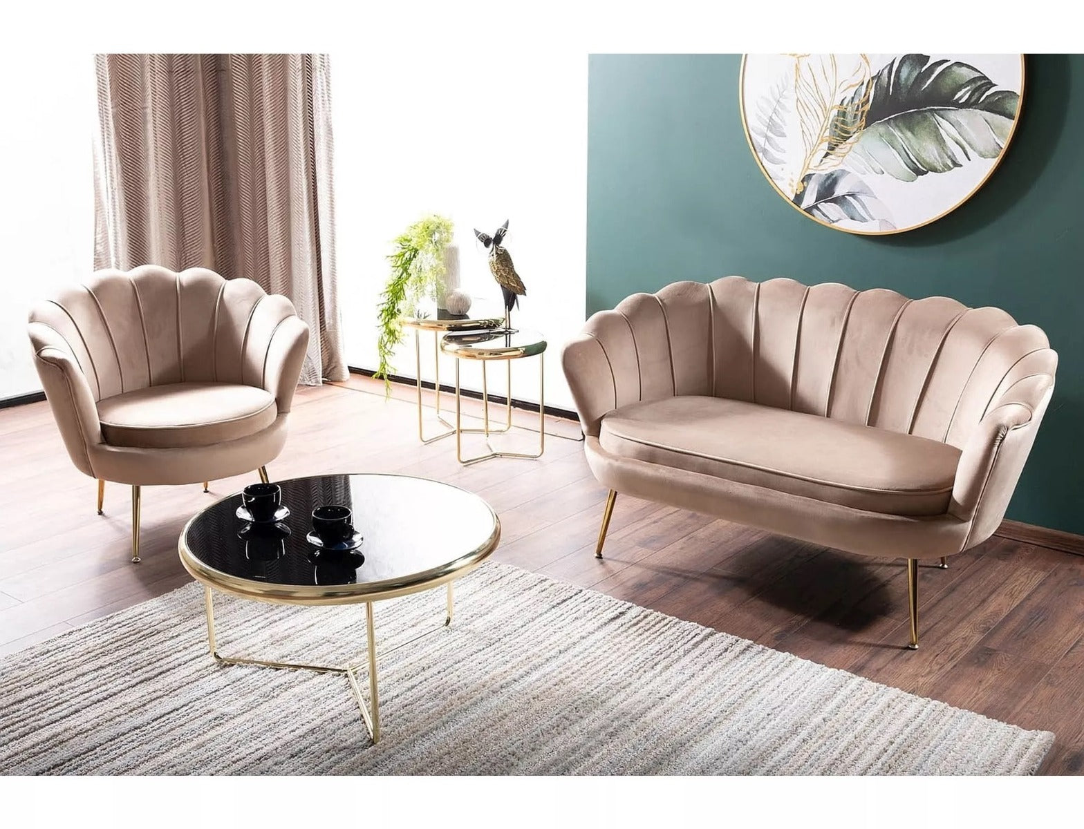 Canapea 2 locuri DARLEN VELVET 135 CM