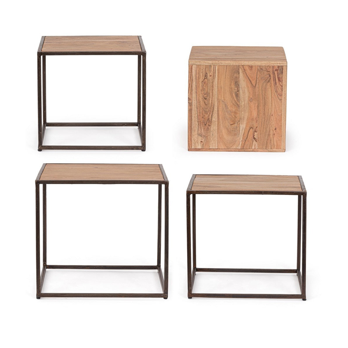 Set 4 masute de cafea DARVUK 38x36/42x39/46x42/50x45 CM