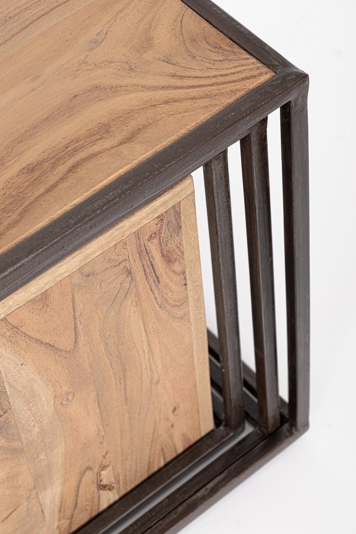 Set 4 masute de cafea DARVUK 38x36/42x39/46x42/50x45 CM