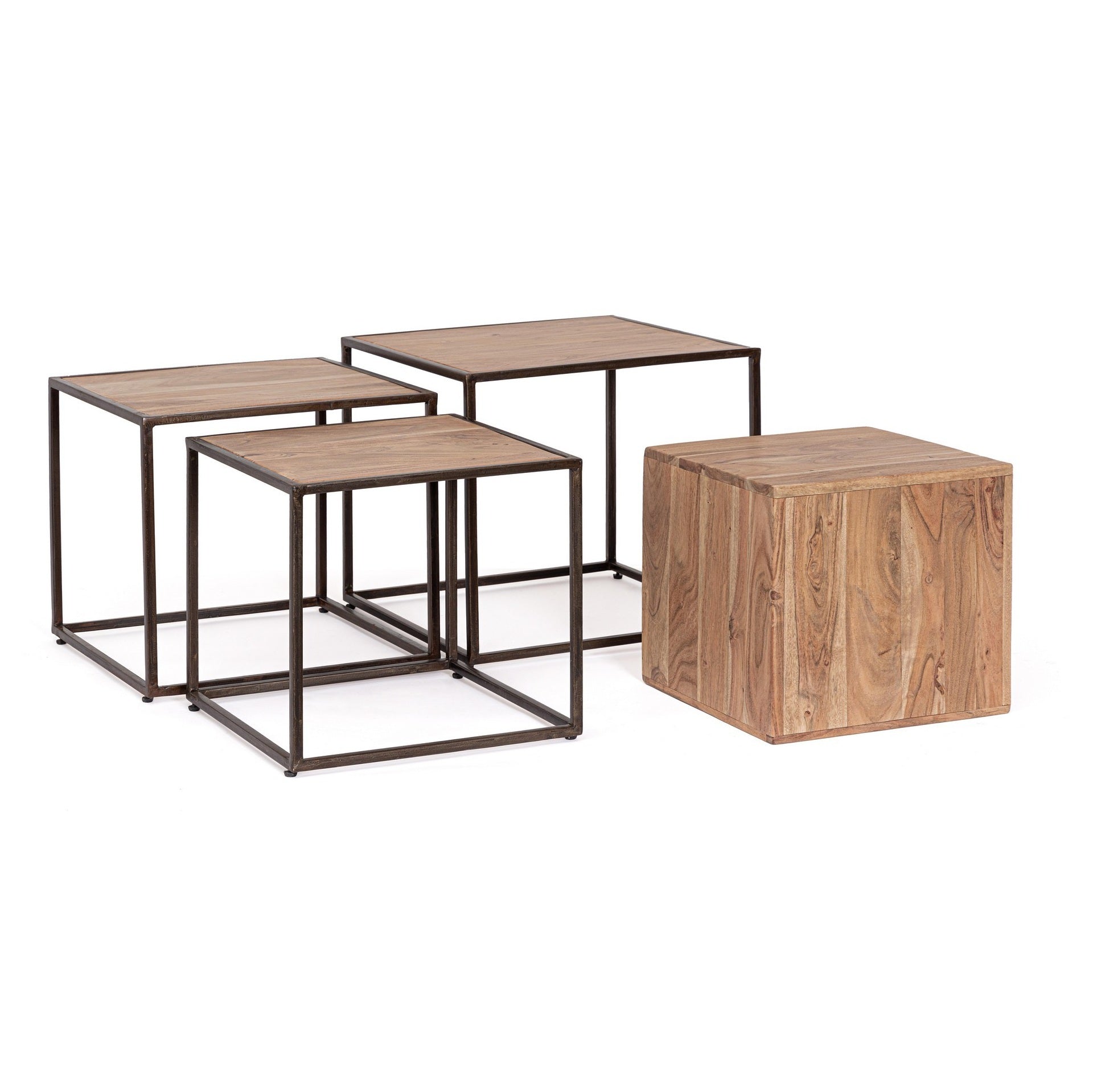 Set 4 masute de cafea DARVUK 38x36/42x39/46x42/50x45 CM