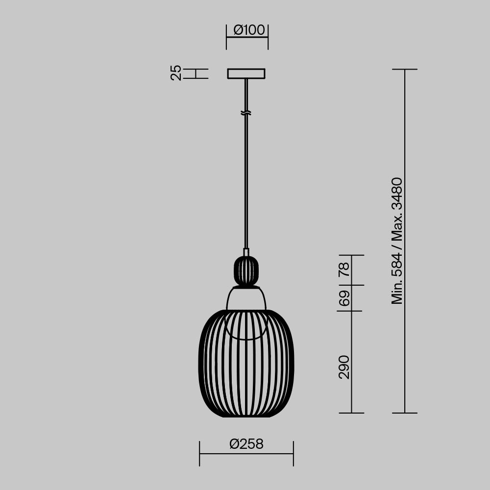Lampa suspendata LEVIATAN ALFA