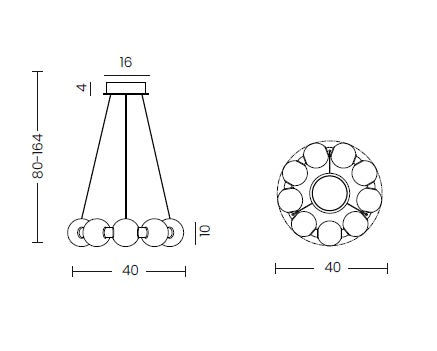 Lampa suspendata DELIO 40