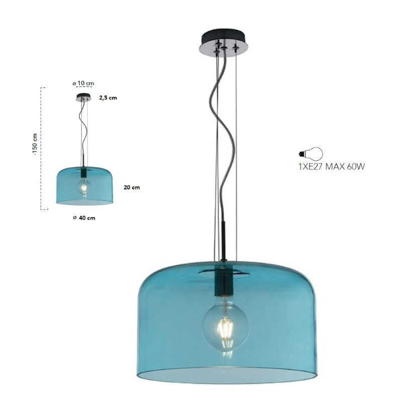 Lampa suspendata DILARA TURQUOISE