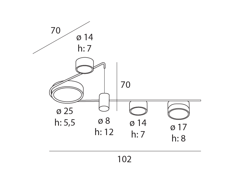 Plafoniera ZUMARA UNO