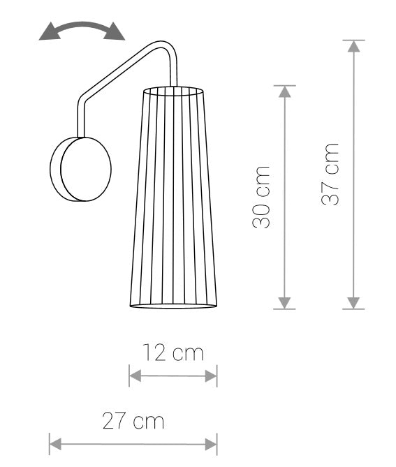 Aplica de perete SISTO 1C