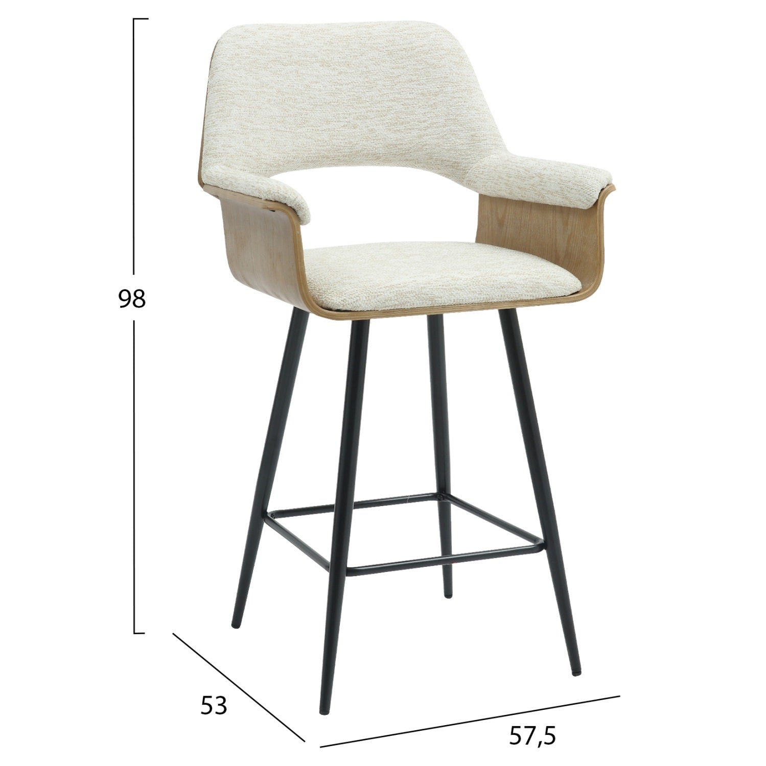 Scaun de bar EMILIE H66 CM