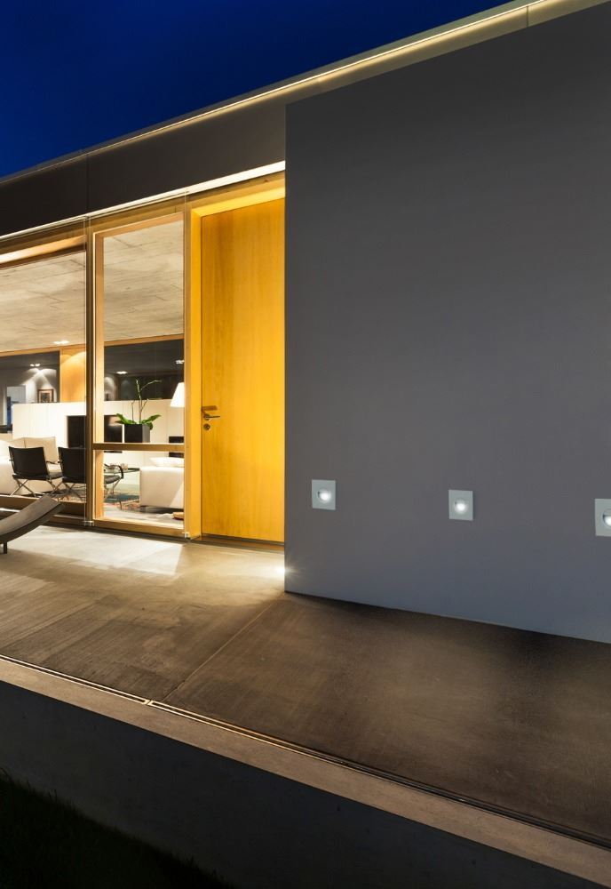 Spot treapta exterior AMAR SQUARE BLACK