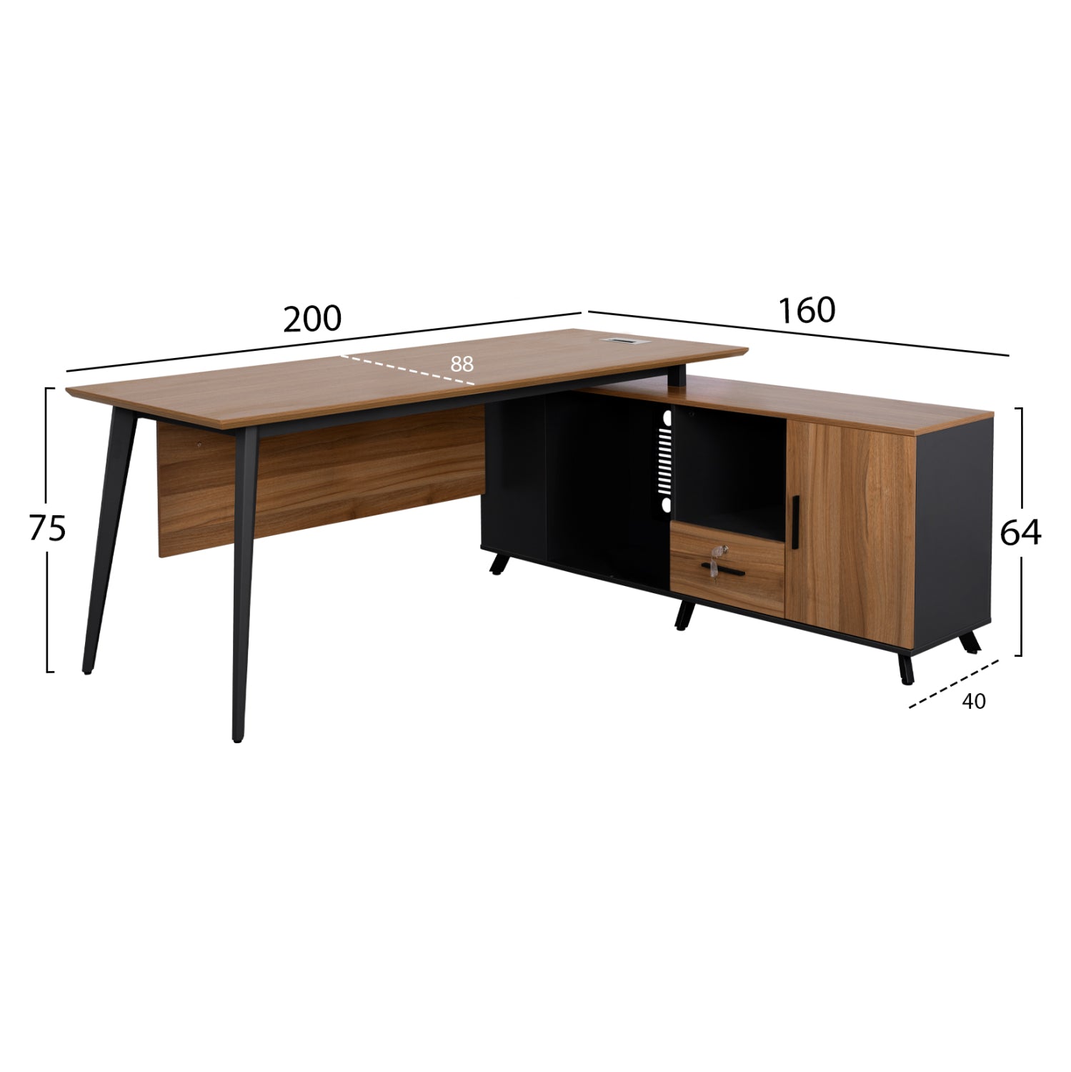 Birou CALDVIN REVERSIBIL 200 x 160 CM