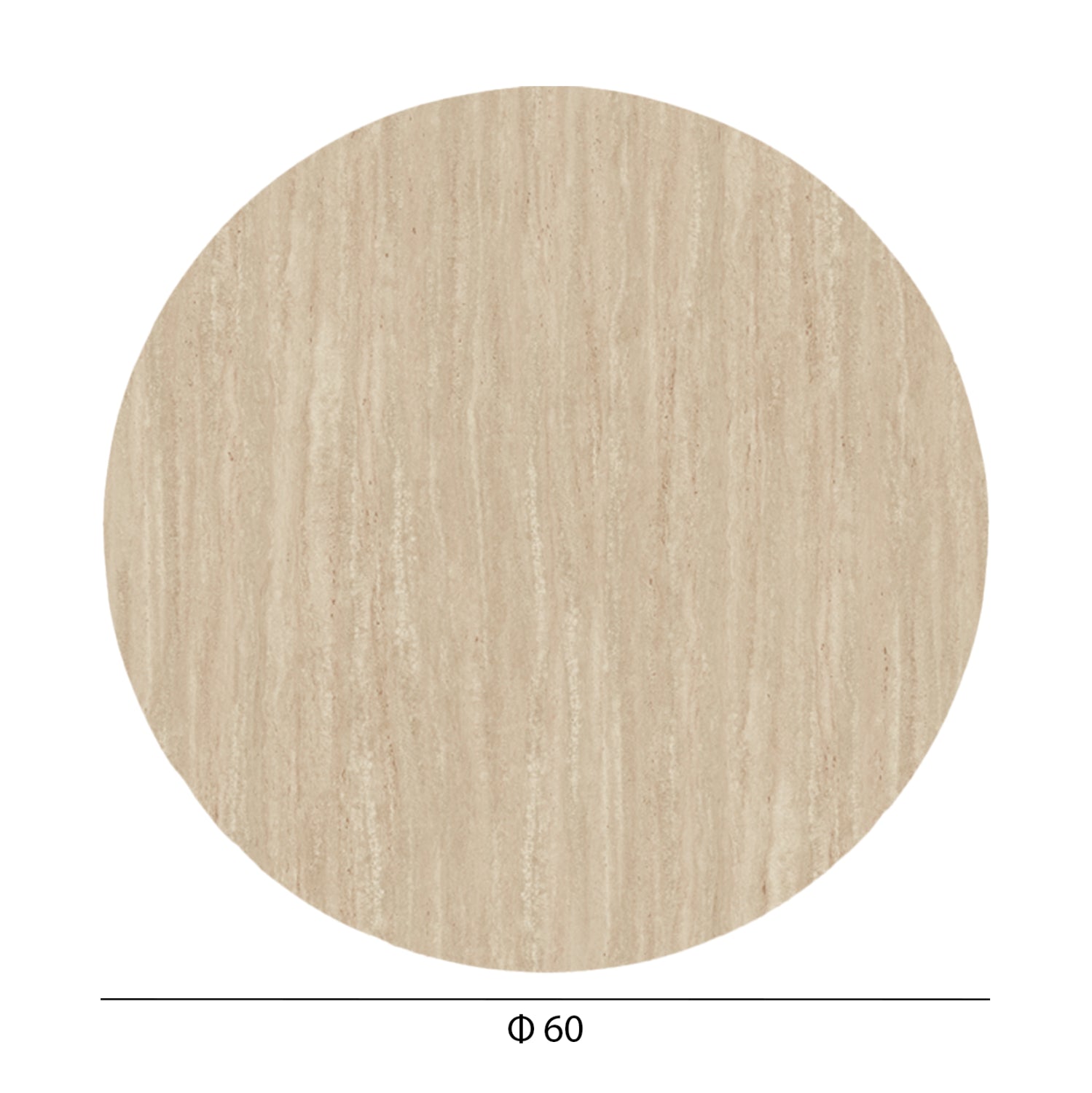 Blat masa HPL RUNAVIK 2 TRAVERTINE Ø60 CM