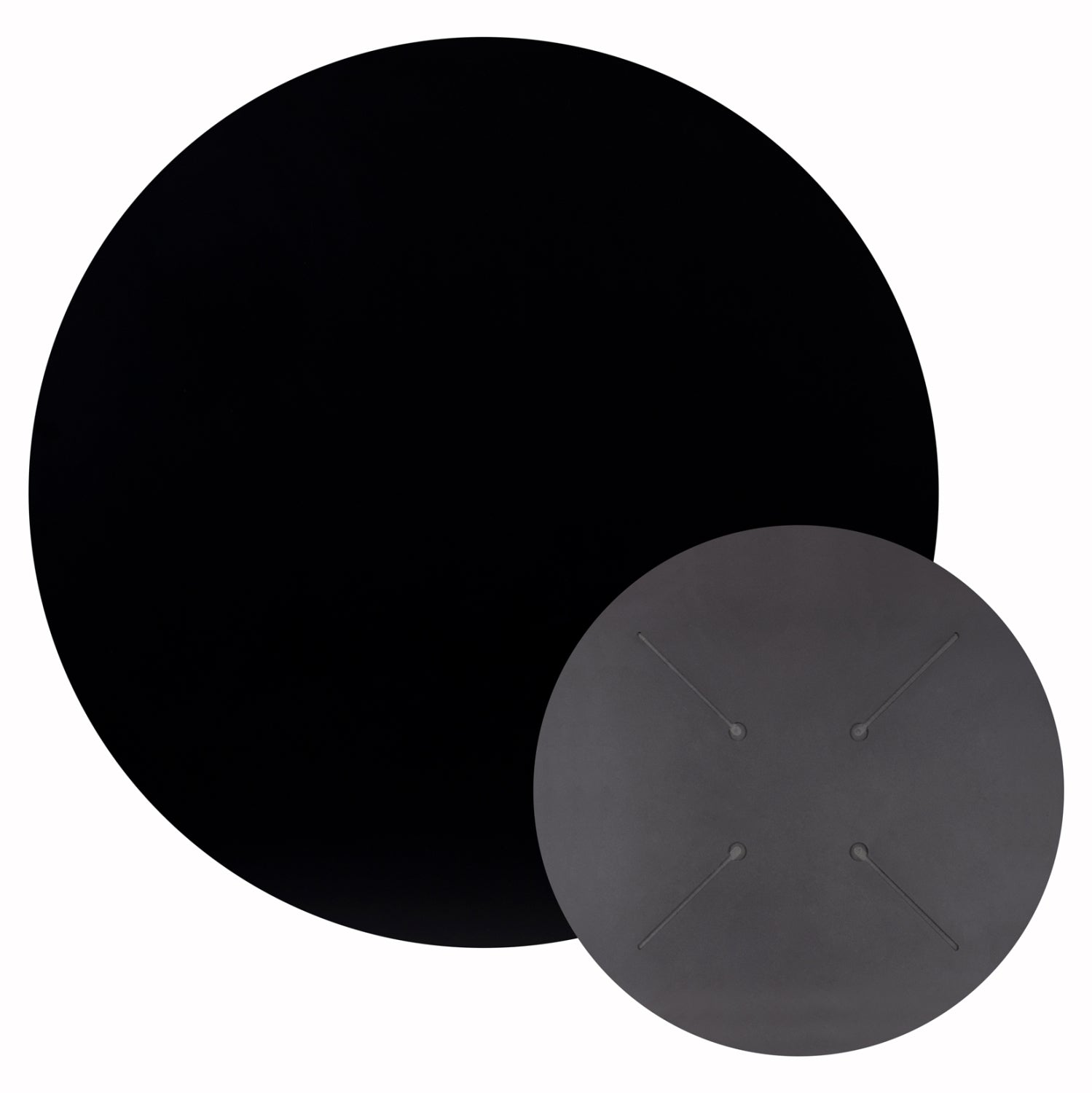 Blat masa HPL VORGAYS 2 BLACK Ø70 CM