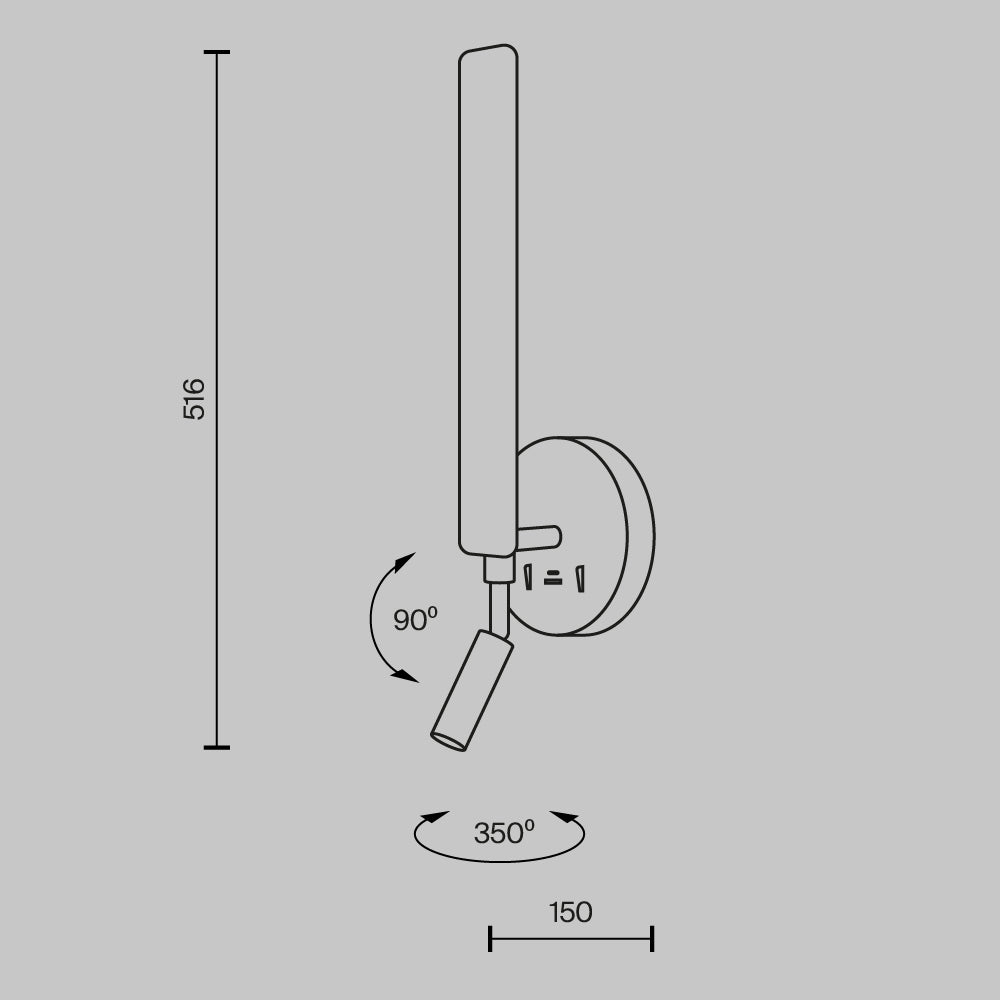 Aplica de perete COMBO WHITE 10W